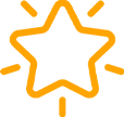  Icone na cor amarela em formato de estrela 